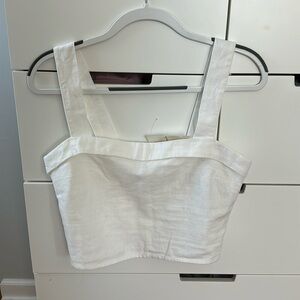 White Linen Top